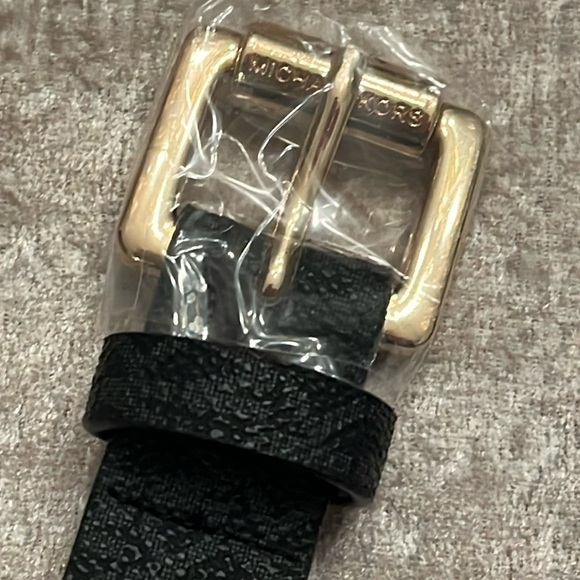 Brand New Michael Kors Center Stripe Belt Bag Zippered Fanny Pack Black & Blue - Picture 9 of 15